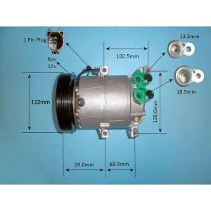 Compressor (AirCon Pump) Kia Venga 1.6 CVVT Petrol (Feb 2010 to 2023)