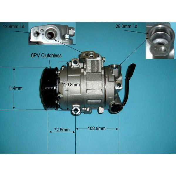 Compressor AirCon Pump VW Polo 6R 2009 1.4 BiFuel Petrol Jan 2010 to Jan 2011 Part 14 9718P